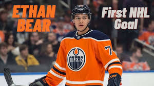 Ethan bear is an incredibly skilled hockey player and a beloved teammate. Ethan Bear 74 Edmonton Oilers First Nhl Goal 25 03 2018 Youtube