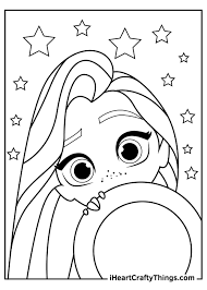 It features a puppy in bed with a thermometer in its mouth with the message, get well soon! it's a great card for kids to give to other kids. Rapunzel Coloring Pages Updated 2021