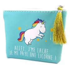 Porte Monnaie Licorne Bleu Vert Zippe 4 90 Pouch Bags Character
