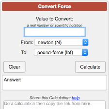 force conversion calculator