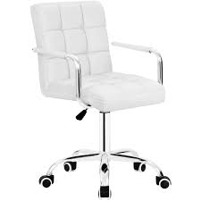 Where they should be — than most cheap desk chairs. Walnew Mid Back Office Chair Pu Leather Adjustable Height Office Desk Chair 360 Degree Swivel With Armrest White Walmart Com Walmart Com