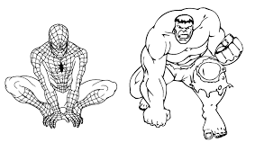 Spiderman And Hulk Coloring Page Spiderman Coloring Superhero Coloring Pages Avengers Coloring Pages