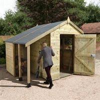 Our Traditional High Quality 8x6ft Shed With Logstore Provides A Spacious Storage Environment For All Your Garden To Mit Bildern Schuppen Ideen Gartengebaude Holzschuppen