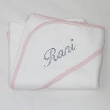 Personalised embroidered baby bath towel. Baby Bath Towel Personalized Baby Bath Wrap Personalized