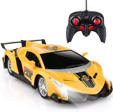 Free delivery worldwide on over 20 million titles. Amazon Com Growsland Remote Control Car Rc Cars Xmas Gifts For Kids 1 18 Electric Sport Racing Hobby Toy Car Yellow Model Vehicle For Boys Girls Adults With Lights And Controller Toys Games