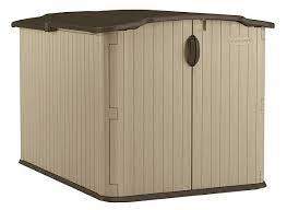 Rubbermaid 1887157 4' l x 2' w x 6' h large vertical storage shed. Suncast Bms4900d Glidetop Slide Lid Shed Shed Storage Suncast Storage Shed Outdoor Storage Sheds