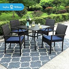 Maybe you would like to learn more about one of these? Patio Modern Patio Furniture For Poolside Sophia William Outdoor 5 Pieces Dining Set With 4 Metal Chairs And 1 Square Table With Umbrella Hole Porch Backyard Dining Sets Patio Lawn