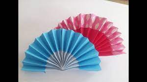 How To Make Hand Fan With Paper Origami Hand Fan Paper Youtube Origami Hand Paper Hand Fans Hand Fans Diy
