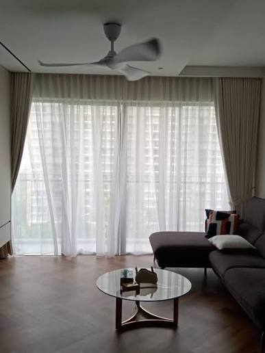 Naturally Refined A light and calming interior where premium curtains and  sheer come together to create a soft connection with the natural  surroundings. ✨ S-Fold Design &mdash; smooth, continuous waves for a