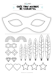 Kit Pour Faire Un Masque De Carnaval Masque Carnaval Carnaval Masques De Carnaval A Imprimer