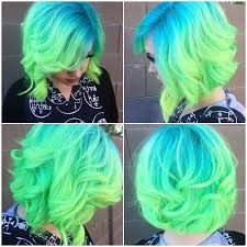 Awesome Greeny Bluey Hair Perfect Hair Styles Bright Hair Neon Hair