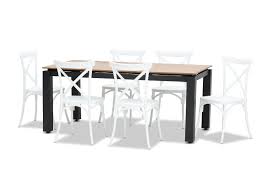 White Mornington 7 Piece Outdoor Dining Setting With Skylar Chairs Amart Furniture