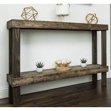 Dunlap Solid Wood Console Table In 2020 Wood Console Table Farmhouse Console Table Wood Console