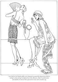 A pack of 6 printable fashion coloring pages in black and white featuring paris fashions of the 1920s. Elaine Leon Nvrlkbak Profile Pinterest