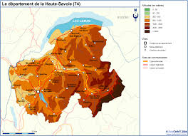 Carte de france region rhone alpes. Carte Geographique Touristique Et Plan De La Haute Savoie 74 Annecy