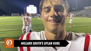 Millard South's Dylan Kuhl after win over Gretna