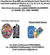 Once your apple is unlocked, you may use any sim card in your phone from any network worldwide! Iphone Ipad Ipod Icloud Remove Service Network Unlock Service Phone Internet Market Nigeria