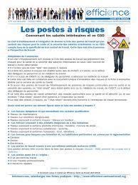 Est Interimaires Postes A Risques Interim Travail Conditions De Travail