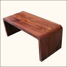 Our Sierra Contemporary Curved Corners Hardwood Coffee Table Adds A Soft Tone To Any Room And Round Coffee Table Hardwood Coffee Tables Rustic Dining Table Set