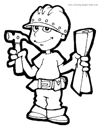 Have fun with us and learn how to color this picture of kids with this digital coloring book! Contruction Worker Job Color Page Family People Jobs Coloring Pages Color Plate Coloring S Coloring Pages For Boys Free Coloring Pages People Coloring Pages