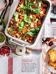And what you want is something easy. Bhg Bejewelled Roast Vegetable Bake Baked Vegetables Roasted Vegetables Side Dishes