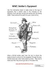 Soldiersequipment History Worksheets World War Worksheets