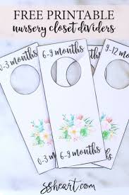 Printable Nursery Closet Dividers Ssheart Nursery Closet Dividers Nursery Closet Closet Dividers