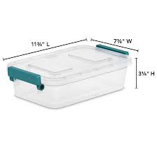 Sterilite 2 7 Qt Modular Latch Box Clear Set Of 6 Walmart Com Sterilite Vertical Storage Small Storage
