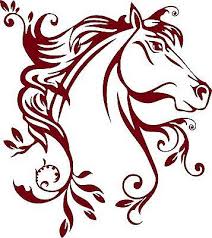 Horse Flowers Tribal Rodeo Cowgirl Western Car Truck Window Vinyl Decal Sticker Pferde Silhouette Pferdekopf Zeichnungen