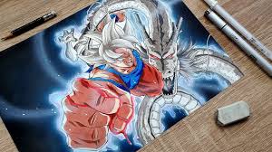 How to draw goku easy. Anime Art Drawing Goku Ultra Instinct Dragon Fist Youtube