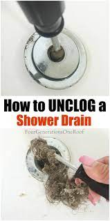 How To Unclog A Shower Drain Shower Drain Declog Shower Drain Bathtub Drain