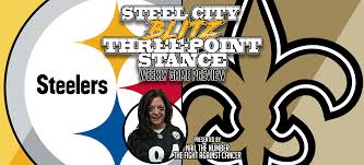 Scb Three Point Stance Your Steelers Saints Gameday Guide Saints and objects matching game.