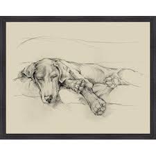 Alcott Hill Dog Days Ii Framed Drawing Print Wayfair Ca In 2020 Dog Wall Art Drawing Prints Art
