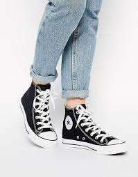 Black And White Chucks High Tops Converse All Star Black High Top High Top Converse Outfits Black High Top Converse Outfits With Converse