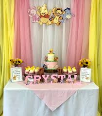 Get some scrap booking card stock paper with a print of either winnie the pooh, honey pots, bees, etc. Winnie The Pooh Baby Shower Party Ideas Photo 1 Of 18 Catch My Party
