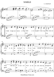 Smile Sheet Music Charles Chaplin Sheetmusic Free Com