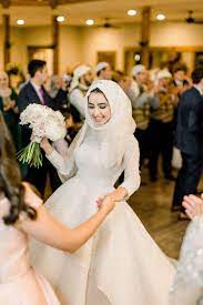Hijabi Bride Dance Syrian American Wedding Muslim Wedding Dresses Hijab Wedding Dresses Muslimah Wedding Dress