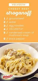 Beef stroganoff stewart hamburger / beef stroganoff martha stewart. Velveeta Cheesy Beef Stroganoff Recipe Recipes Meat Recipes Beef Recipes