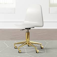 Kids Class Act White And Gold Desk Chair Reviews Crate And Barrel