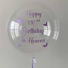 Happy birthday wishes in heaven with poems and images for grandmas, husbands, and sons. Memorial Balloon Happy Birthday In Heaven Custom Memorial Etsy