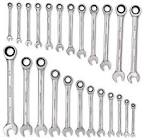 Professional Grade Ratcheting Wrench Set, SAE/Metric, Nickel-Chrome Plating, 24-pc MAXIMUM