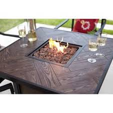 Allen Roth Northvale 38 In W 40000 Btu Brown Tabletop Steel Fire Table Lowes Com Fire Table Gas Fire Table Table Top