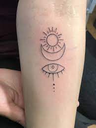 Ptolemy believed that the sun, the moon, the planets and the stars all sat on crystal spheres that rotated around three things cannot be long hidden: Three Things You Can T Hide The Sun The Moon And The Truth Sun Moon And Eye Tattoo Eye Tattoo Meaning Third Eye Tattoos Tarot Tattoo
