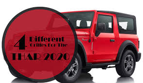 Four Different Grille Designs For The Mahindra Thar 2020 In 2020 Mahindra Thar New Mahindra Thar Grilles
