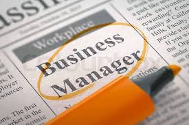 Business Manager. Newspaper with the ...