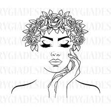 Floral Woman Svg File