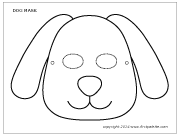 Blank dog mask template to color. Dog Mask 3 Dog Mask Dog Template Dog Crafts