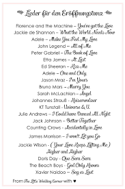 Pdf arbeitsblätter daf (deutsch als fremdsprache) für repetitorium, prüfungsvorbereitung, homeschooling, vertretung und nachhilfe. Die Schonsten Hochzeitslieder 21 Lieder Fur Den Eroffnungstanz Hochzeitsblog The Little Wedding Corner