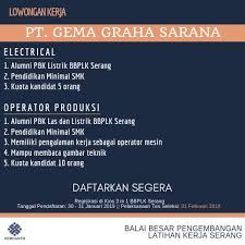 Check spelling or type a new query. Lowongan Kerja Pt Gema Graha Sarana Sistem Informasi Pbk Bbplk Serang Sipbk Bbplk Serang