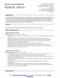 Food Service Worker Resume Samples Qwikresume